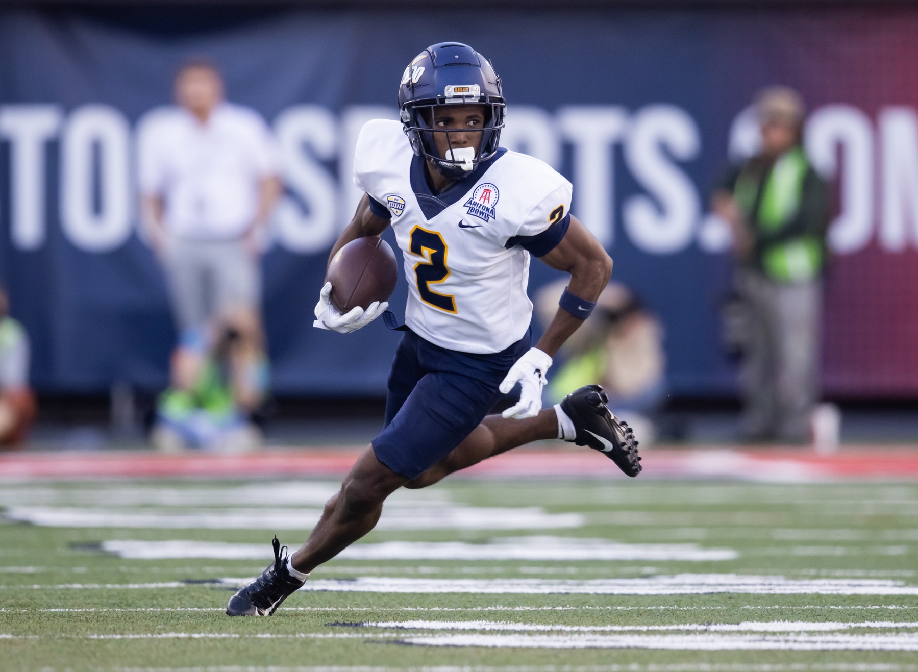 Toledo Rockets wide receiver Junior Vandeross III (2) against the Wyoming Cowboys in the Arizona Bowl at Arizona Stadium.
