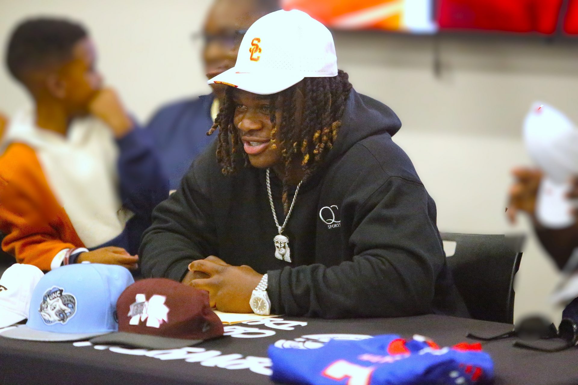 Former Escambia running back, and top junior college recruit, Waymond Jordan Jr. signed with the University of Southern California during a ceremony on Sunday, Jan. 5, 2024.