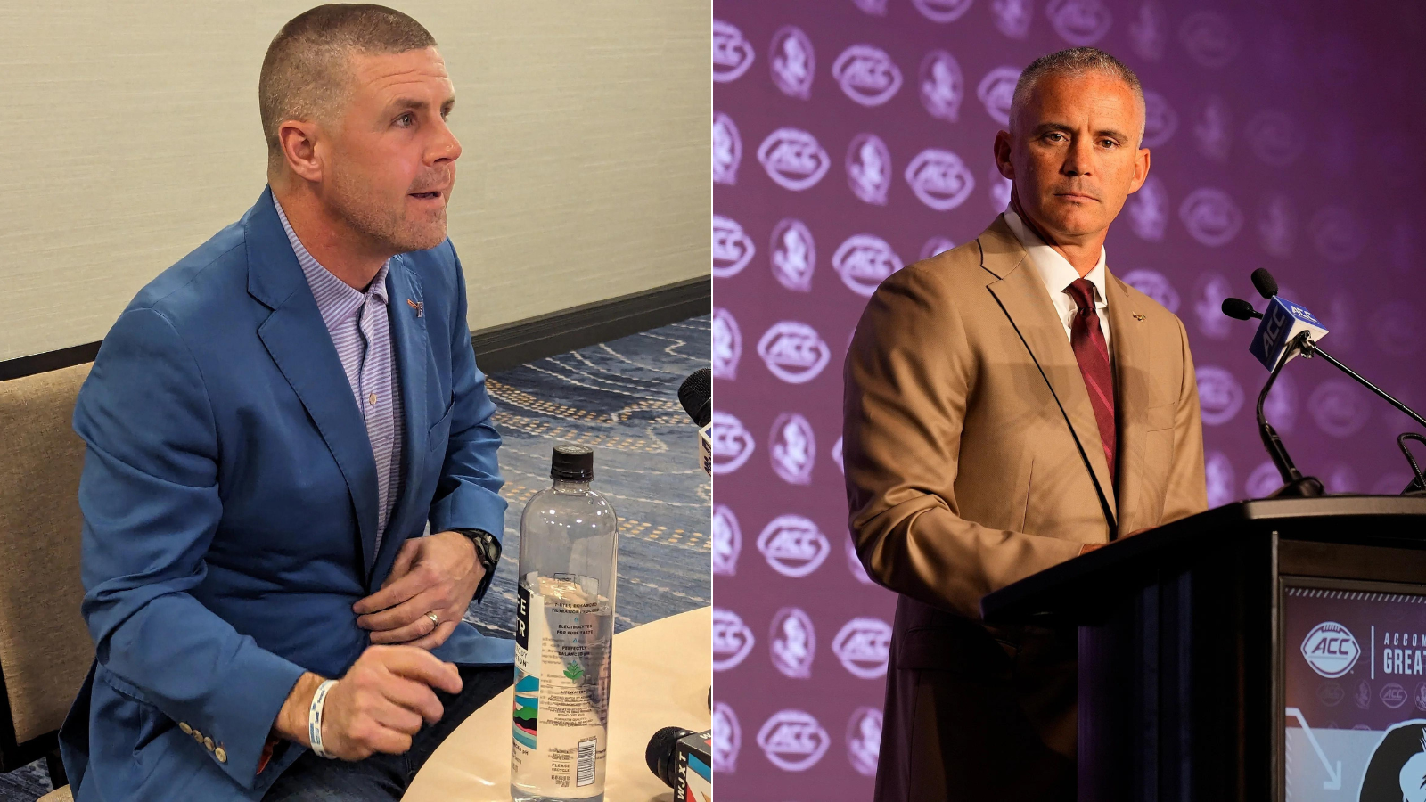 Coaches Billy Napier and Mike Norvell are both on the hot seat heading into 2025. (Photo Credits: IMAGN)