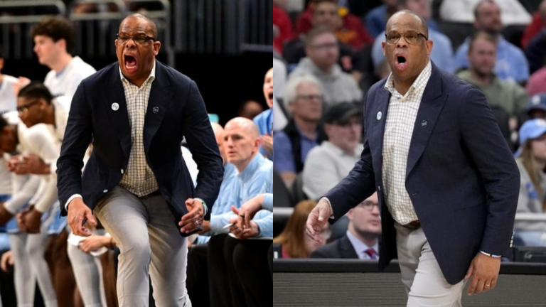 UNC head coach Hubert Davis. Source: Imagn (Benny Sieu, Jeff Hanisch)
