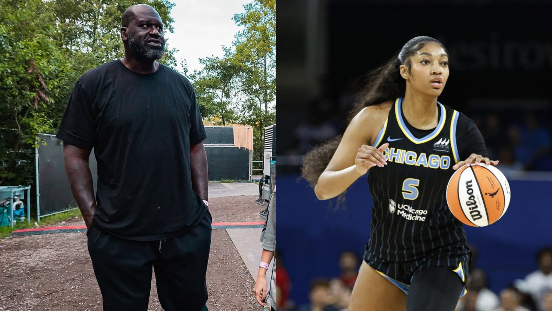 Shaquille O'Neal and Angel Reese. - Source: https://www.instagram.com/p/DKsOUUTvEIy/?img_index=1, Imagn
