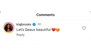 Kia Brooks reacted to an Instagram post showing her daughter Flau'jae Johnson's highlights against the Dominican Republic. Source: Instagram/@womenhoopsmasterclass