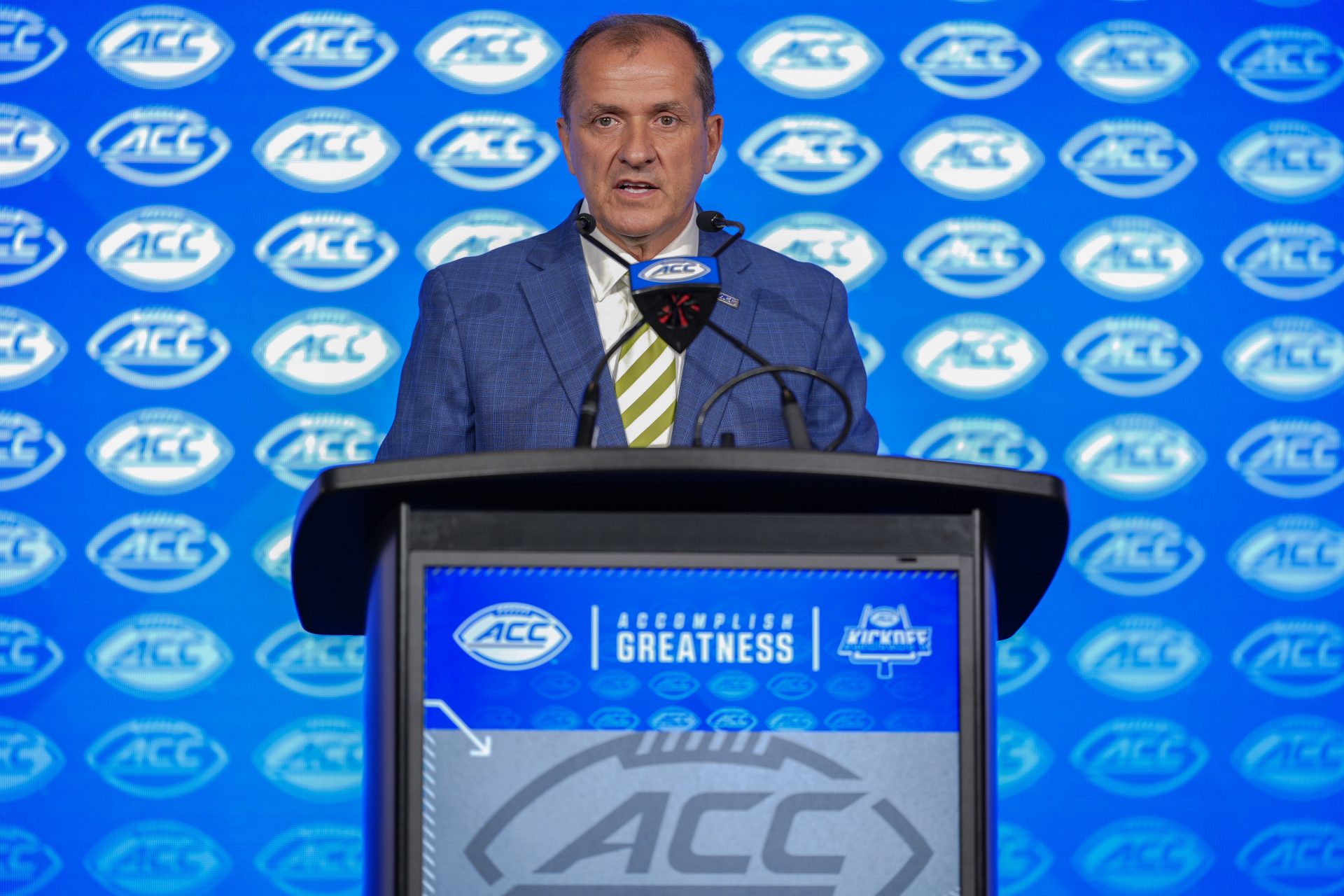 Entering his fifth season as ACC Commissioner, Jim Phillips announced a pair of significant rule changes ahead of 2025. (Photo Credit: IMAGN)