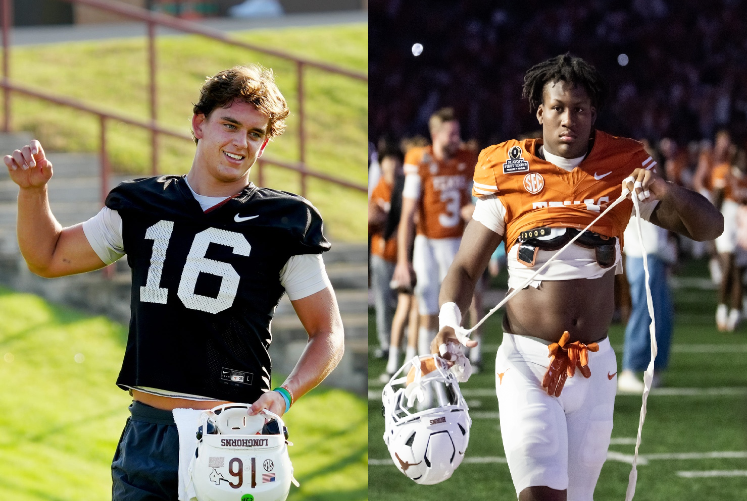 Arch Manning and Anthony Hill Jr. (source: Imagn)