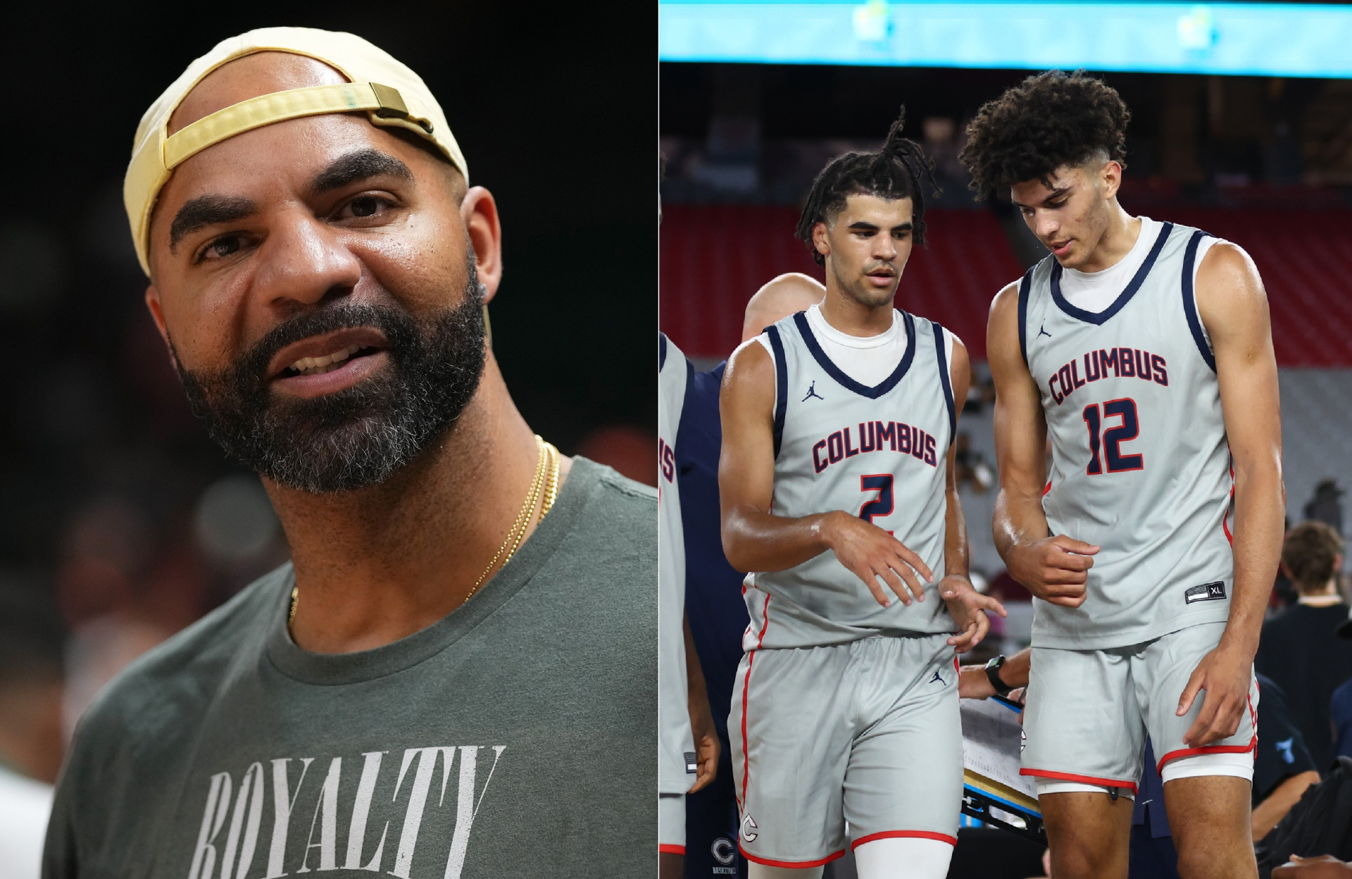 Carlos Boozer and sons Cayden and Cameron (source: Imagn)