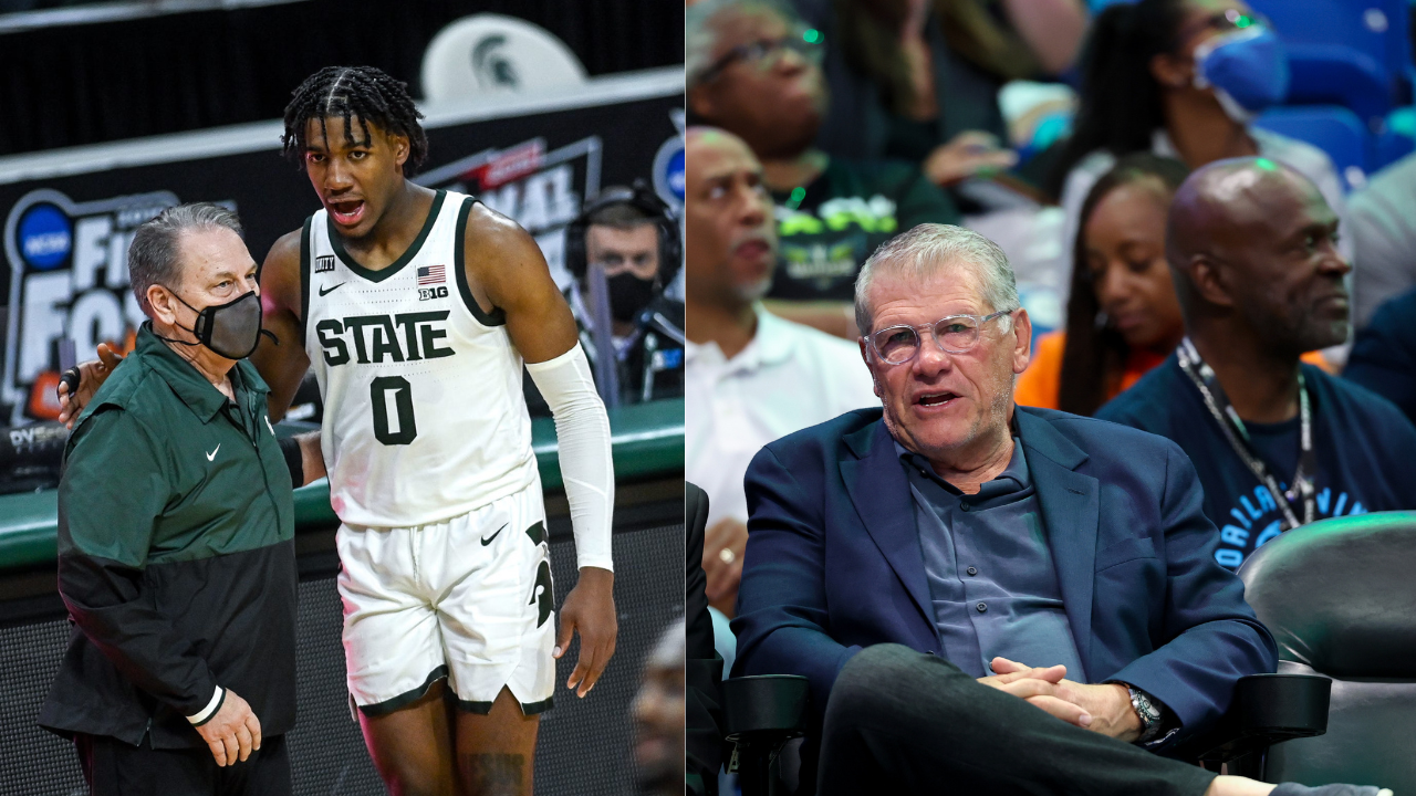 Geno Auriemma, Tom Izzo and Aaron Henry. Credit: USA Today