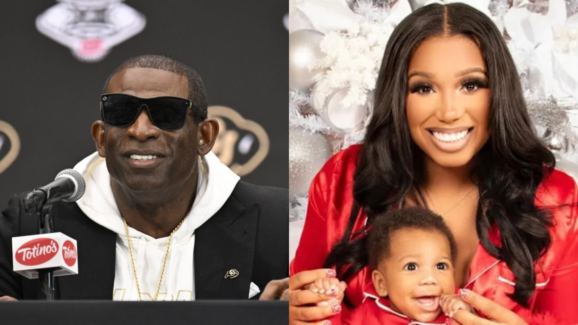 Deiondra and Deion Sanders. - Source: Imagn