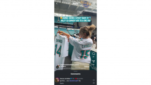Hanna Cavinder offered an apology to Jake Ferguson after she tried converting her twin sister Haley Cavinder to a Miami Dolphins fan in a clip posted by Hard Rock Stadium's Instagram page. Source: https://www.instagram.com/reel/DMBjgp4vmOh/?igsh=dGFuZDVhY2djZnF4