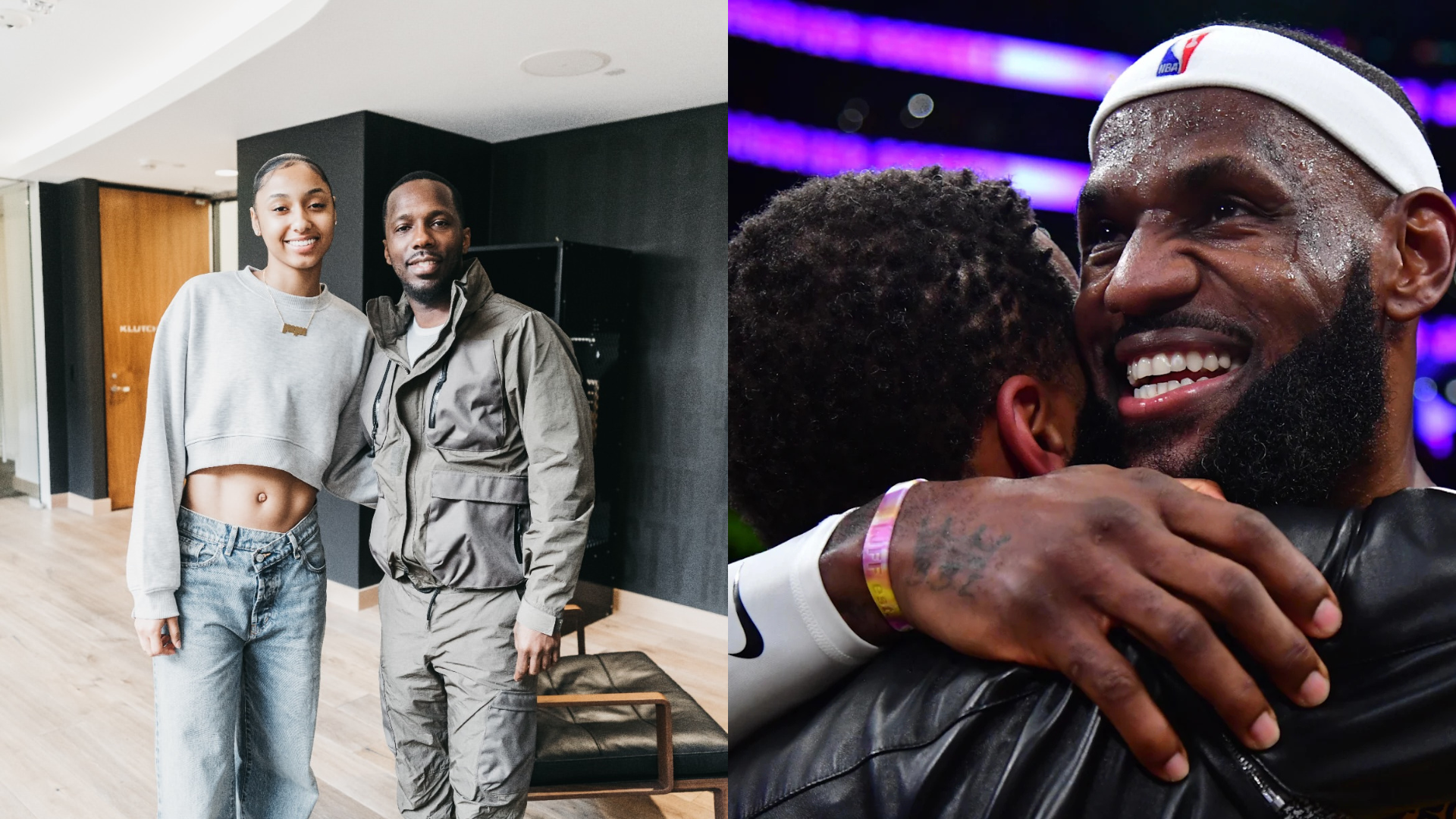 JuJu Watkins, Rich Paul and LeBron James. - Source: https://www.instagram.com/stories/richpaul/ & Gary A. Vasquez, Imagn