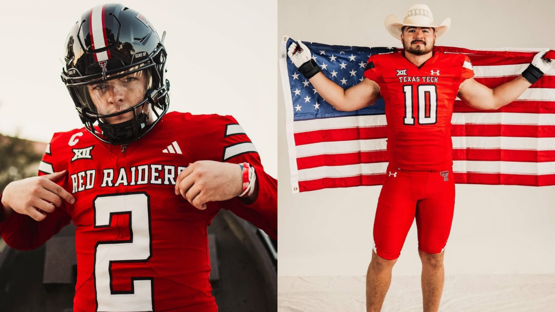 Texas Tech's Behren Morton and Jacob Rodriguez. Source: Instagram/@texastech_fb, Instagram/@jrodriguez._10