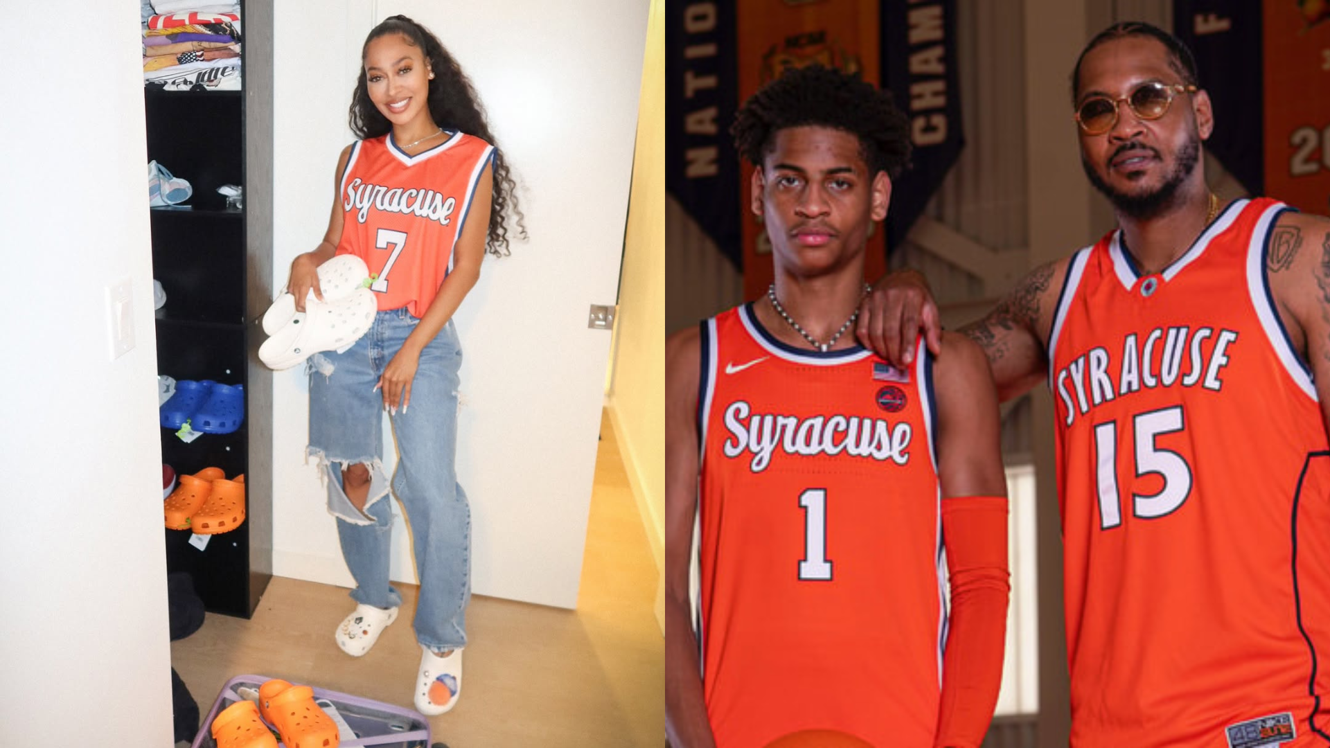 La La, Kiyan and Carmelo Anthony. - Source: https://www.instagram.com/p/DMLM6w2Mvu3/?img_index=3, Imagn