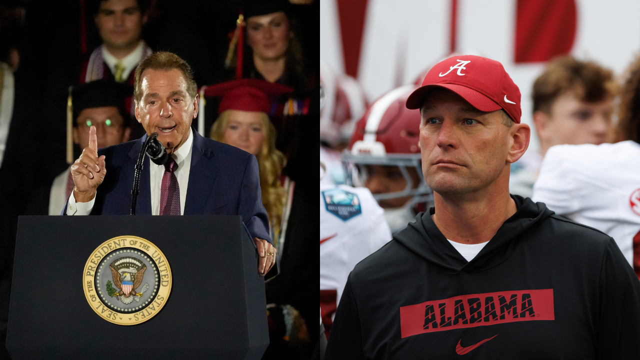 Nick Saban and Kalen DeBoer Credit: USA Today