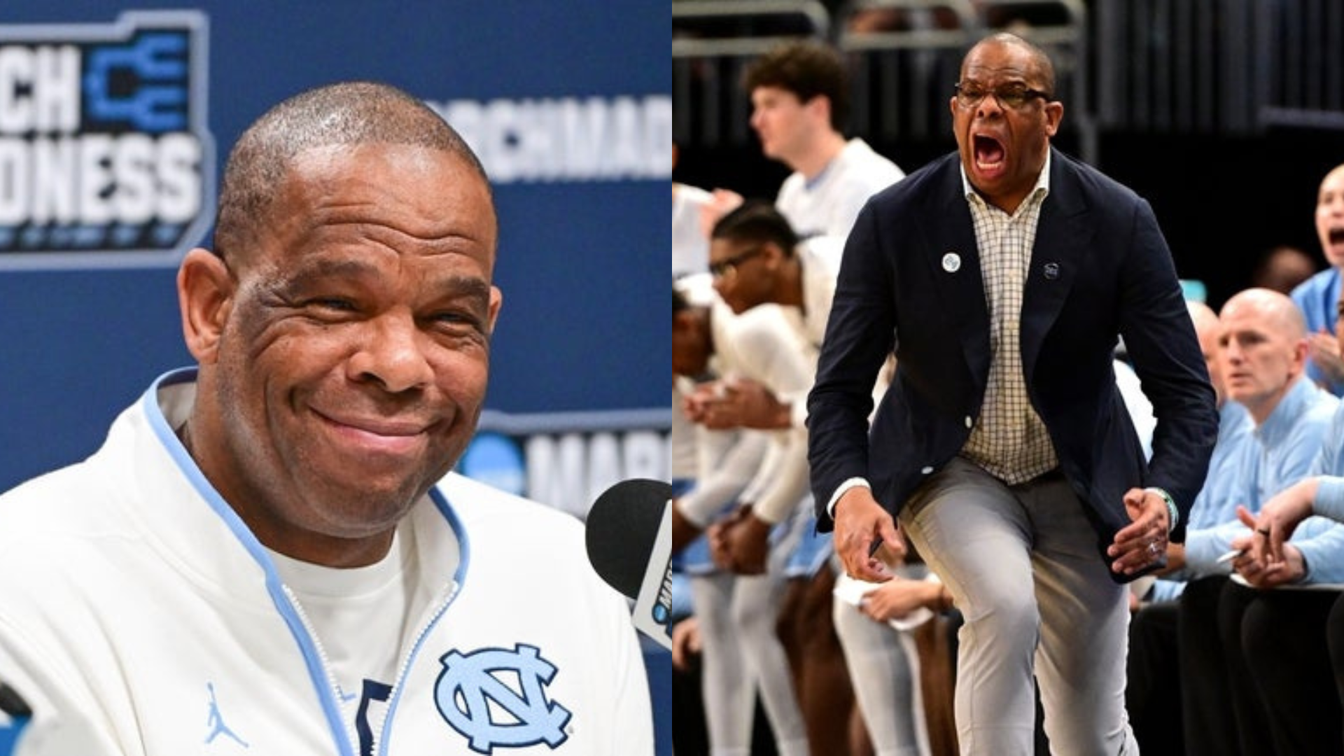 UNC head coach Hubert Davis. Source: Imagn (Benny Sieu)