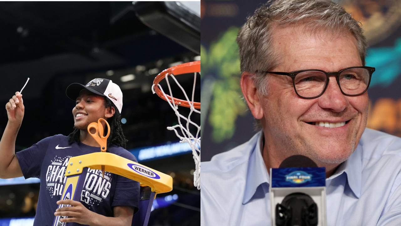 KK Arnold and Geno Auriemma. Credit: USA Today