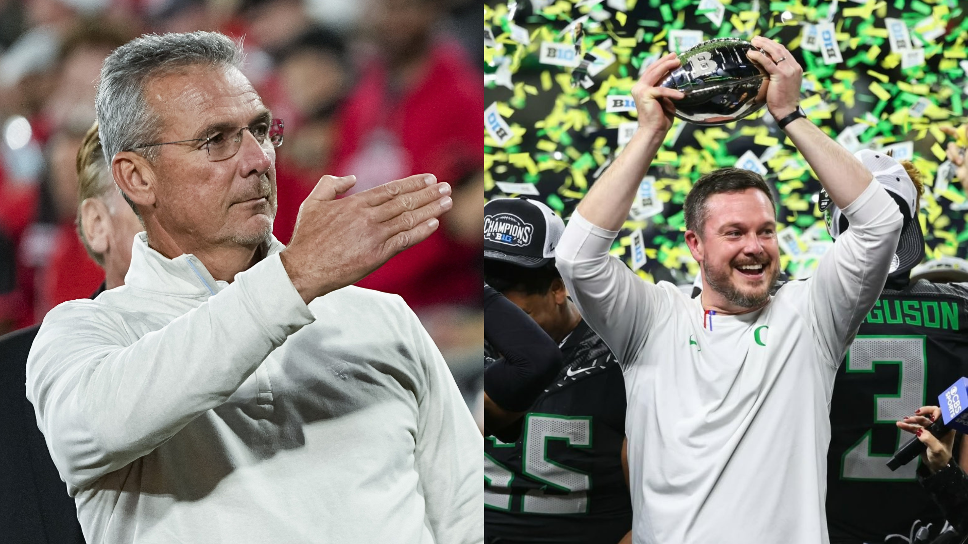 Urban Meyer and Oregon coach Dan Lanning. Source: Instagram/@goducks