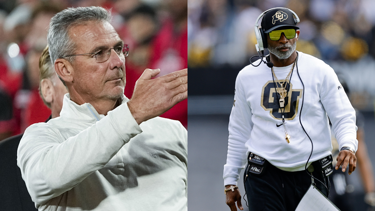 Urban Meyer and Deion Sanders. Credit: USA TODAY