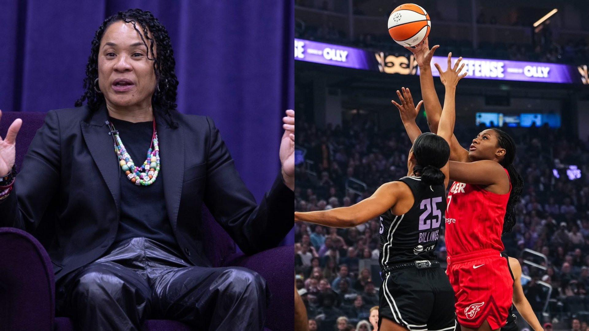 Dawn Staley and Aliyah Boston. - Source: https://www.instagram.com/p/DLI7bjaSH0O/?hl=en&img_index=4, Imagn
