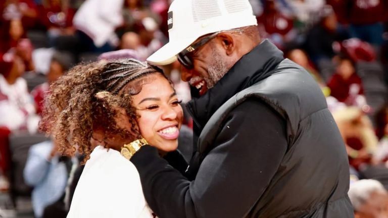 Shelomi and Deion Sanders. - Source: Imagn