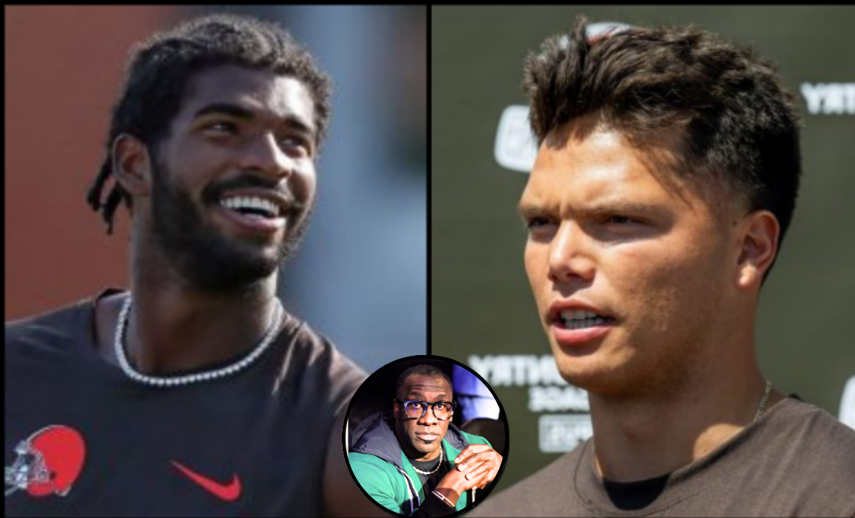 Shedeur Sanders [L] | Dillon Gabriel [R] | Shannon Sharpe [Inset] (Credits: @Imagn)