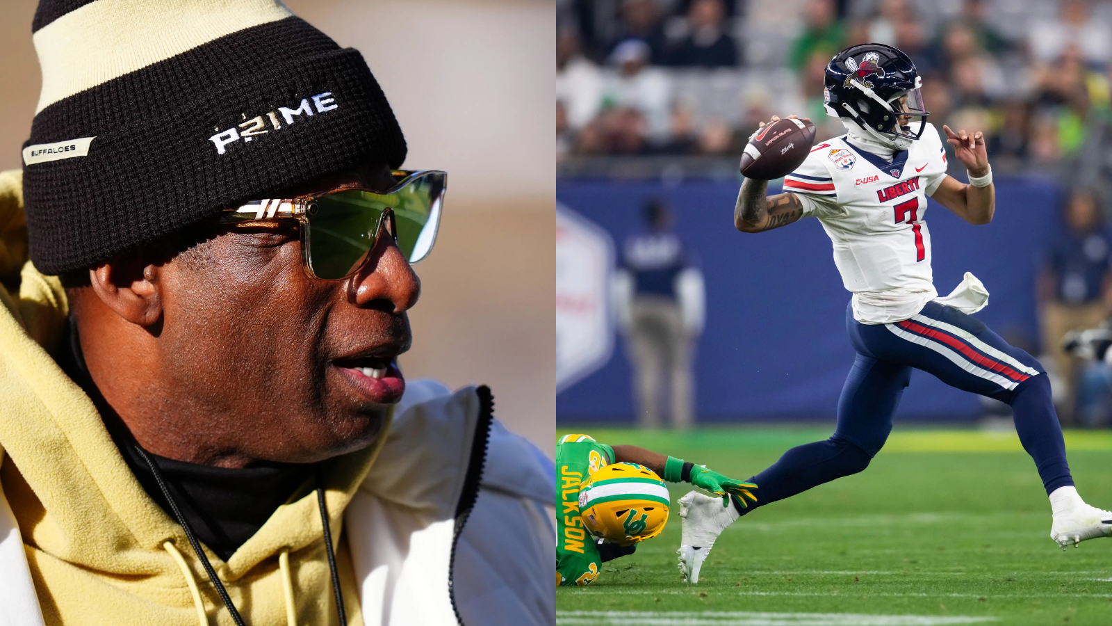 Colorado coach Deion Sanders is leaning on Liberty transfer Kaidon Salter, but it might not go swimmingly in 2025. (Photo Credits: IMAGN)