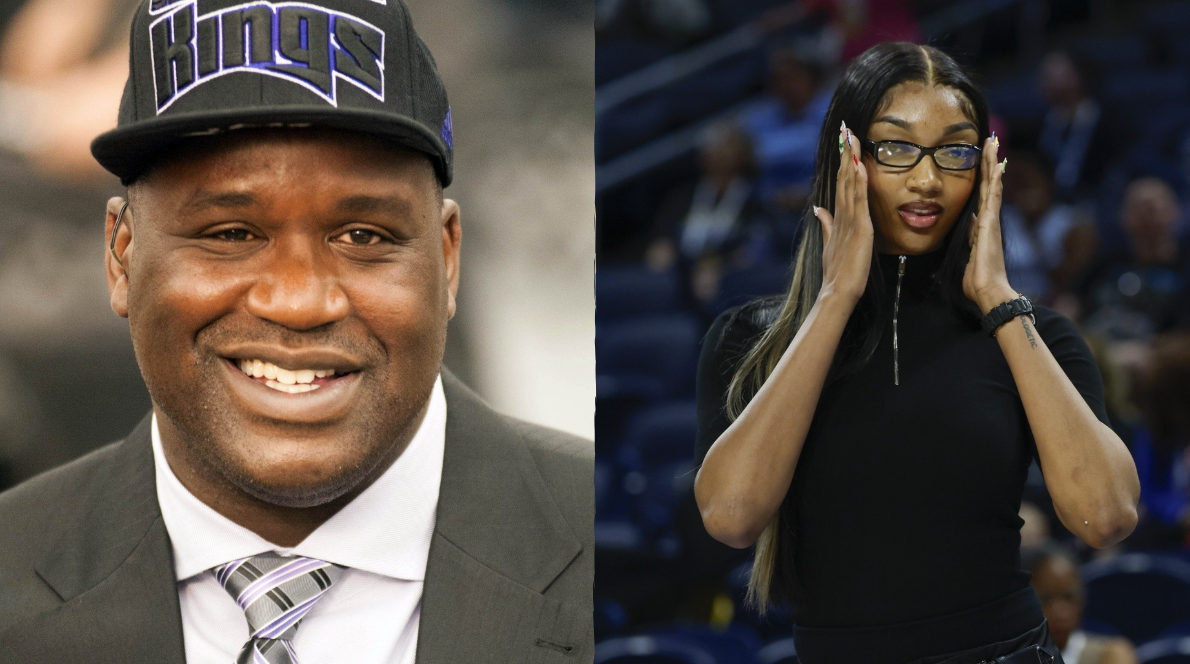Shaq and Angel Reese (source: Imagn)