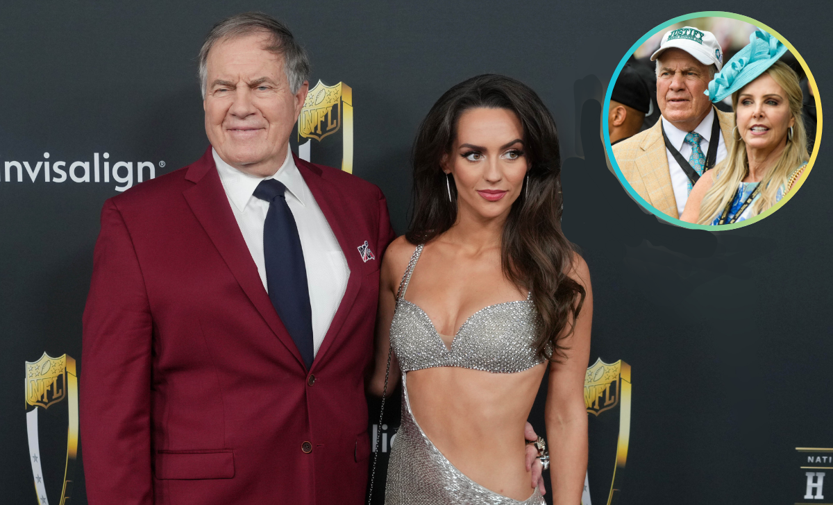Bill Belichick & Jordon Hudson | Linda Holliday [Inset]   (@Imagn)