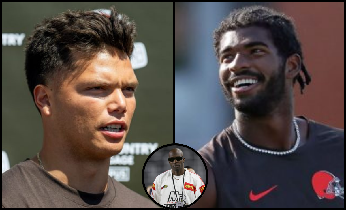 Dillon Gabriel [L] | Shedeur Sanders [R] | Chad Ochocinco [Inset] (@Imagn)