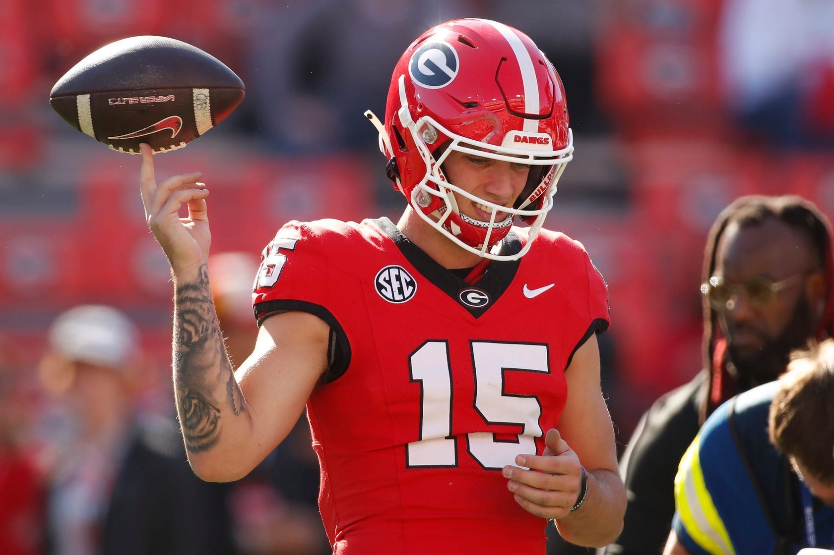 Former Georgia QB Carson Beck will make his Miami debut in trying to lead the Hurricanes to an upset. (Photo Credit: IMAGN)