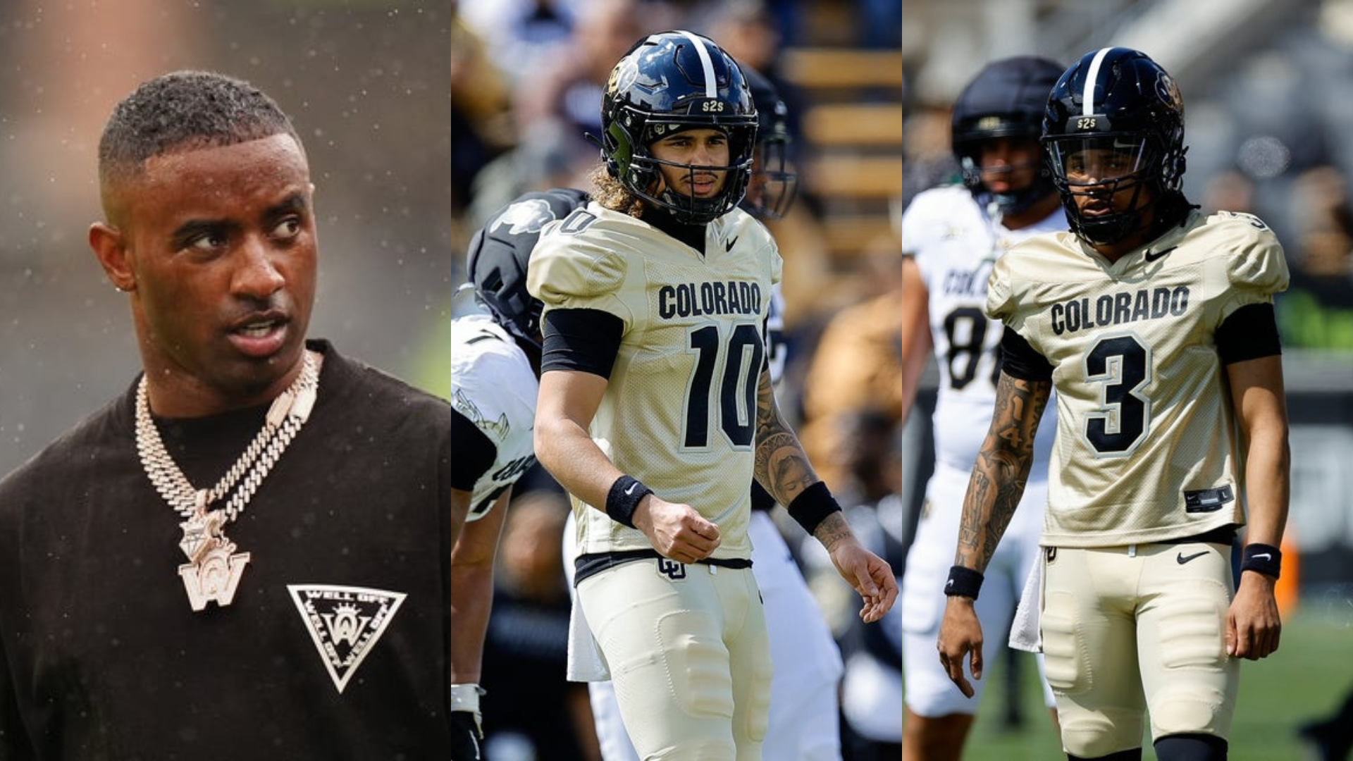 Deion Sanders Jr., JuJu Lewis and Kaidon Salter. Source: Imagn (Ron Chenoy, Isaiah J. Downing)