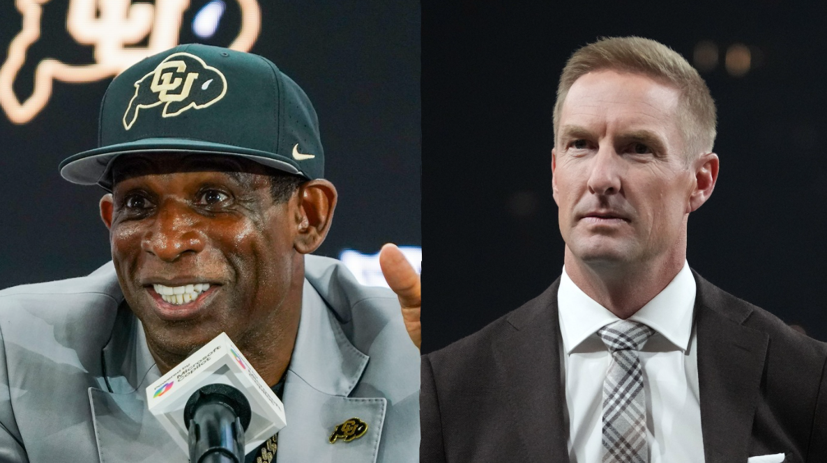 Deion Sanders and Joel Klatt (source: Imagn)