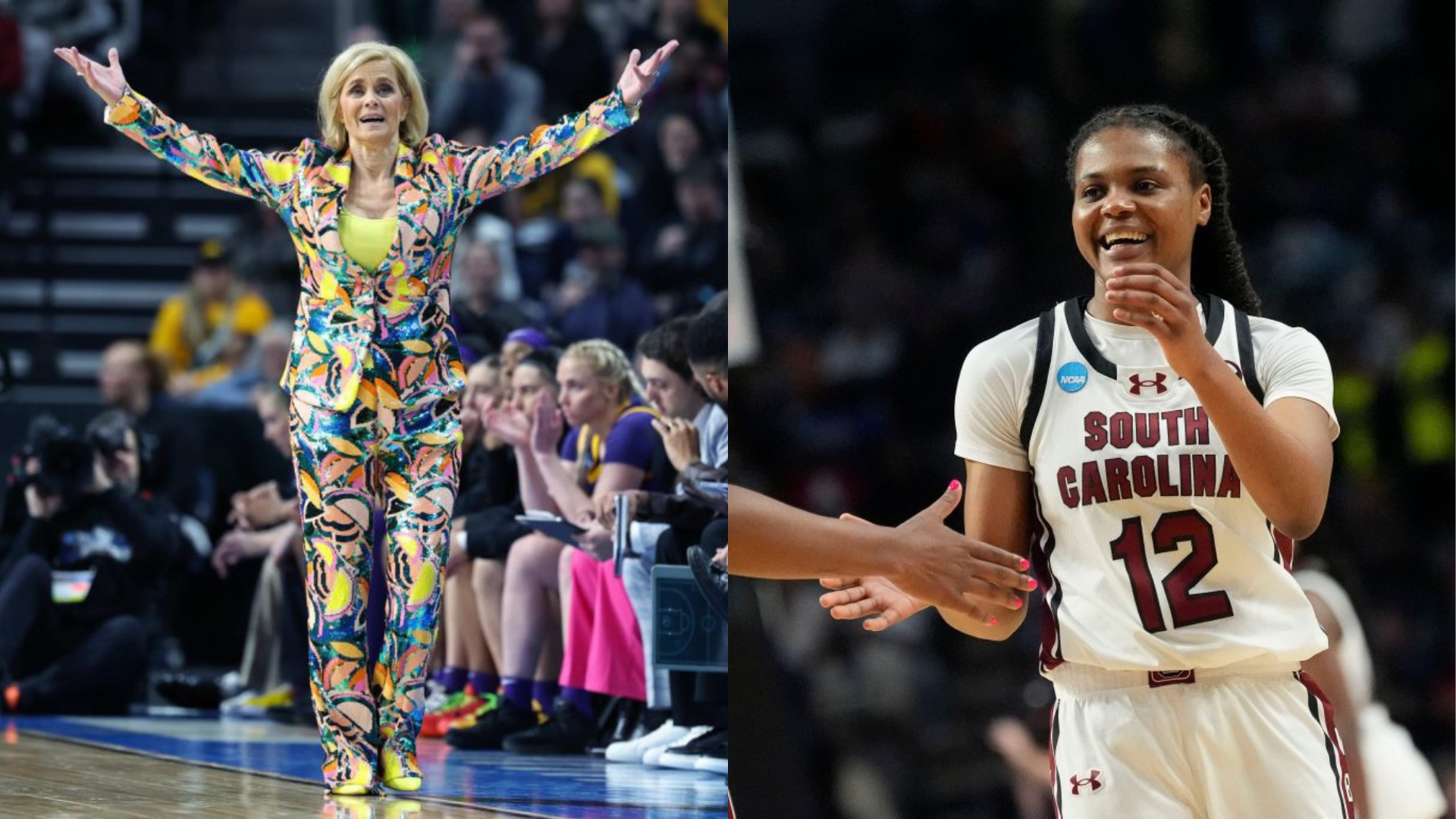 Kim Mulkey and MiLaysia Fulwiley. - Source: Imagn