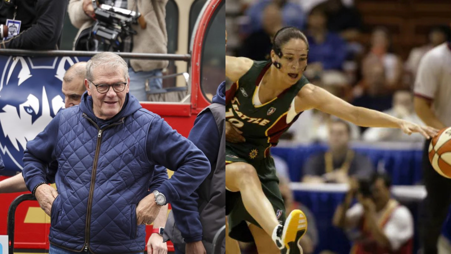 Geno Auriemma and Sue Bird. - Source: Imagn