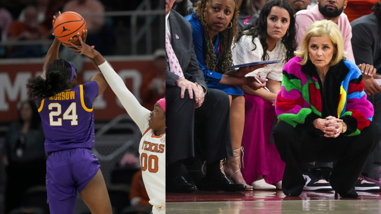 Even with LSU legend Aneesah Morrow now in the WNBA, Kim Mulkey and the Tigers have an interesting 2025-26 schedule. (Photo Credits: IMAGN)