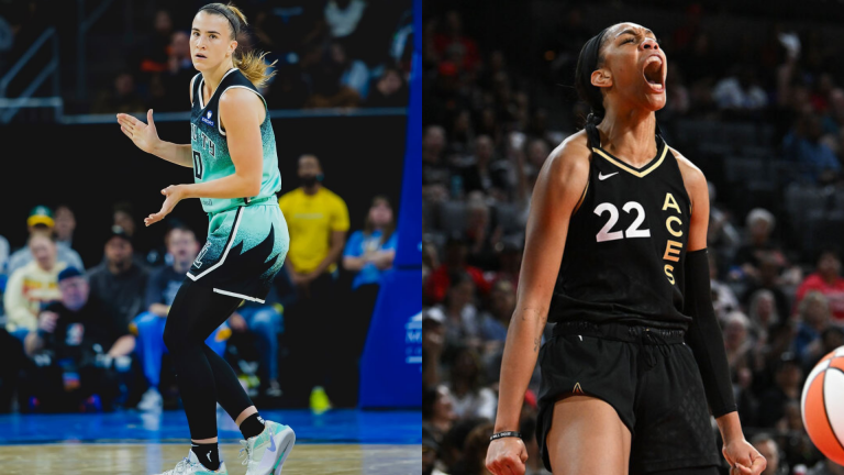 Sabrina Ionescu and A'ja Wilson. - Source: Imagn, https://www.instagram.com/p/DKGT3_MRA5D/?hl=en&img_index=9