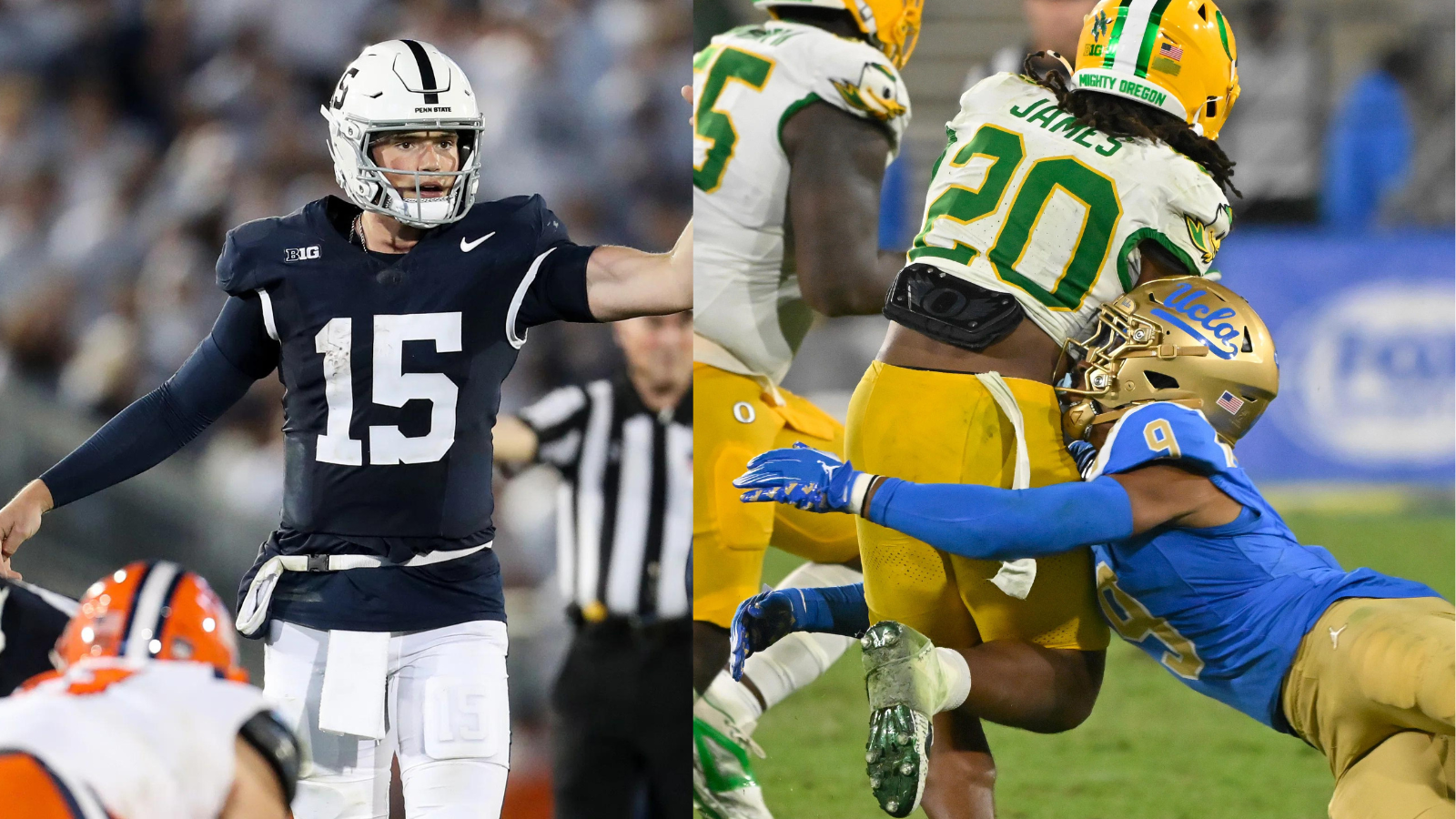 Penn State QB Drew Allar will have a challenge with a horrible road trip to UCLA for a league game in 2025. (Photo Credit: IMAGN)