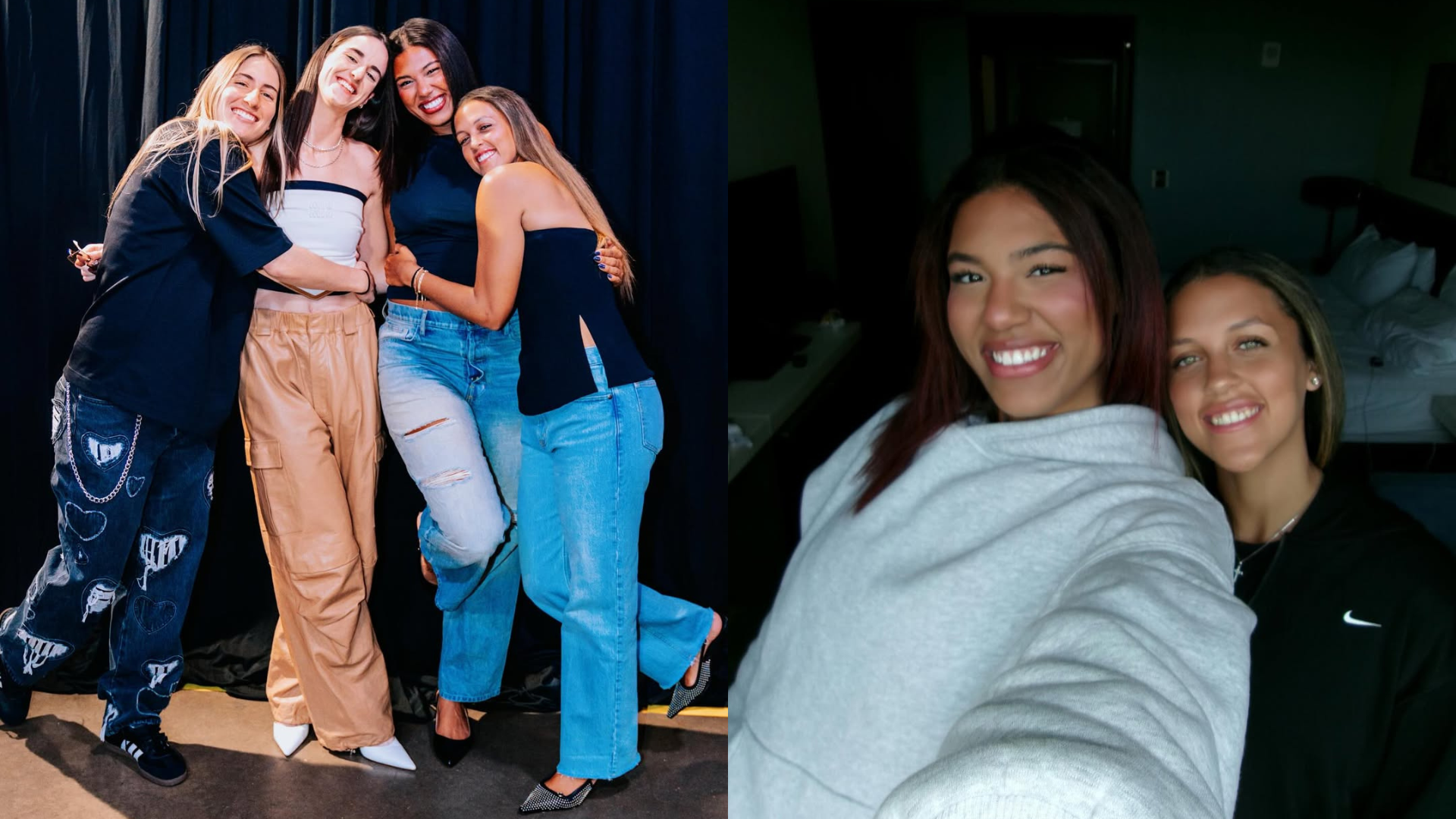 Jada Gyamfi, Caitlin Clark, Gabbie Marshall and Kate Martin. - Source: @jadagyamfi on Instagram