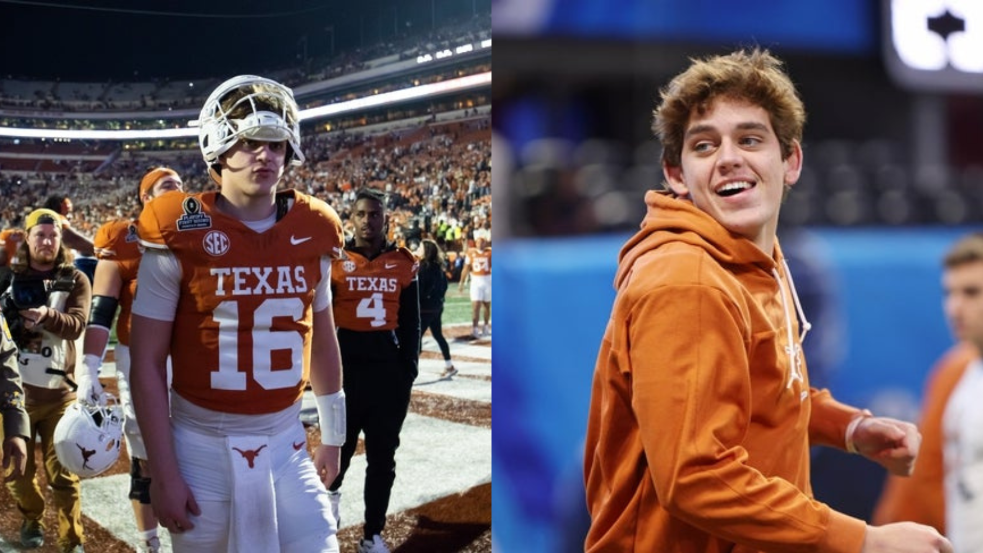 Texas Longhorns quarterback Arch Manning. Source: Imagn (Mark J. Rebilas, Brett Davis)