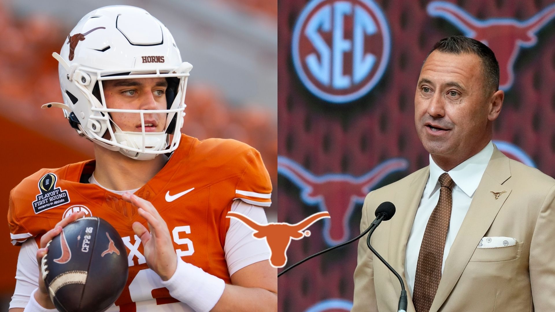 Texas’ Steve Sarkisian Gives Fans Insight on Using Arch Manning Differently Than Quinn Ewers in 2025