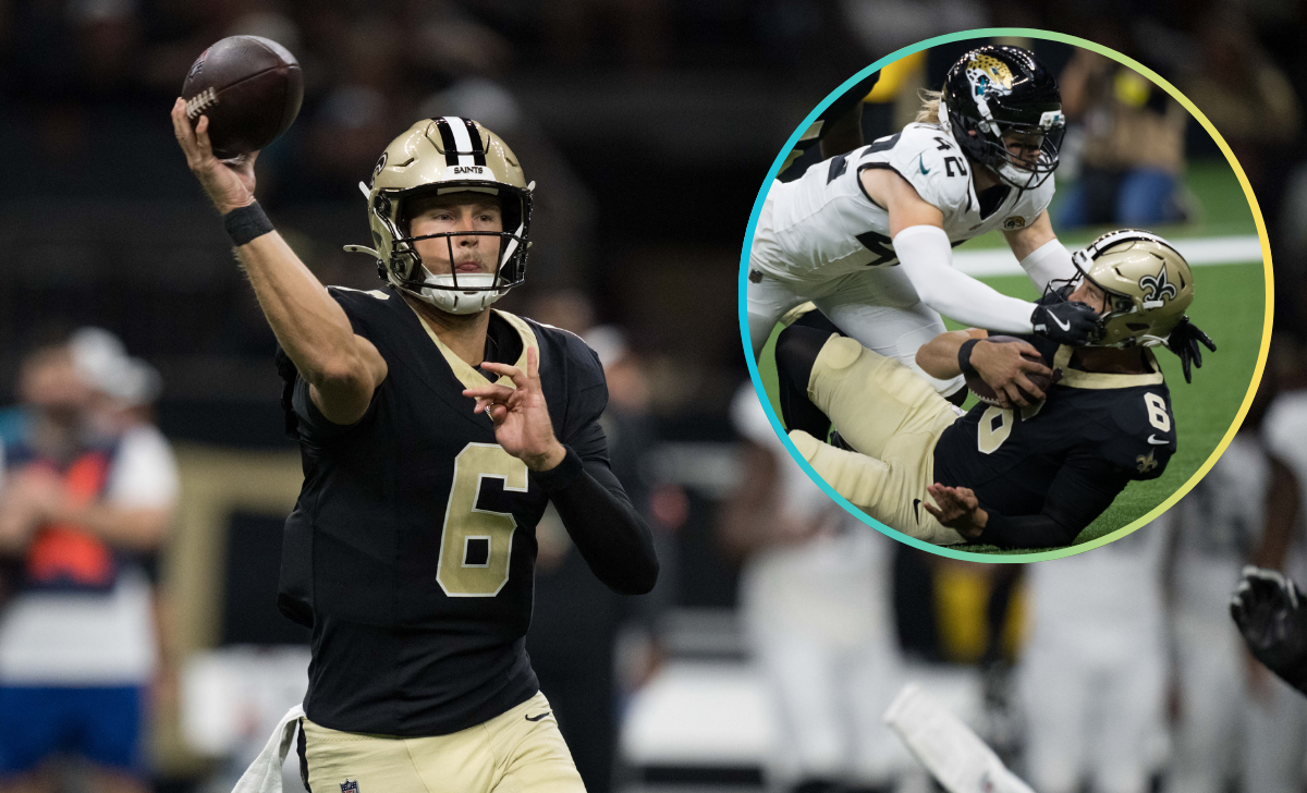 Tyler Shough in Saints vs. Jaguars (Credits: Imagn)
