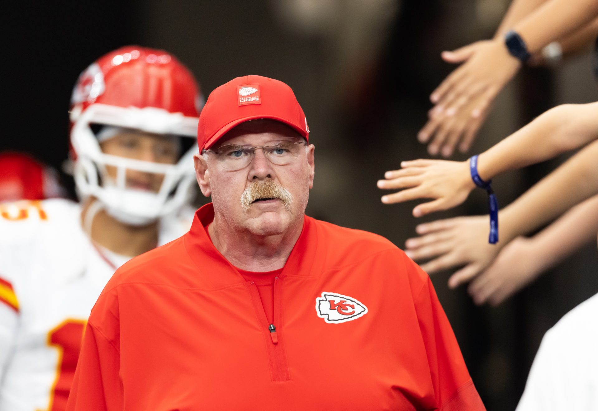 Kansas City Chiefs head coach Andy Reid against the Arizona Cardinals during a preseason NFL game at State Farm Stadium.