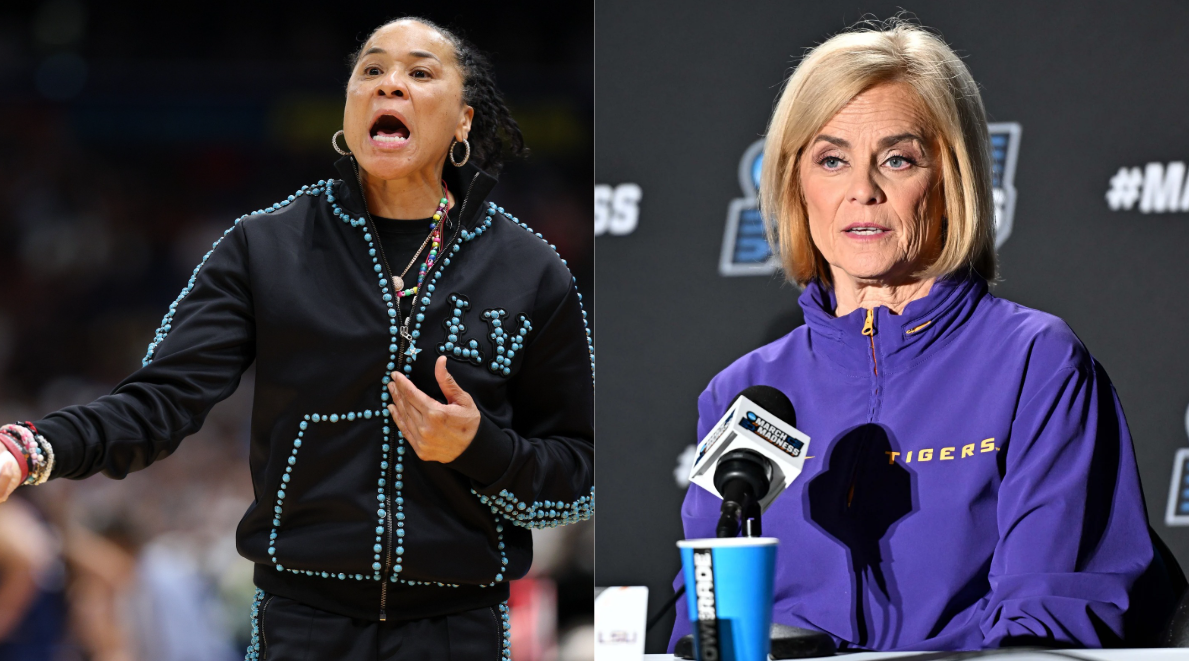 Kim Mulkey and Dawn Staley (source: Imagn)