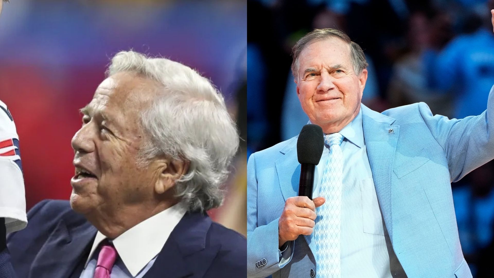 $13,800,000,000 Worth Robert Kraft Sends Clear Message On UNC HC Bill Belichick Getting Statue Next To Tom Brady Outside Patriots' Arena