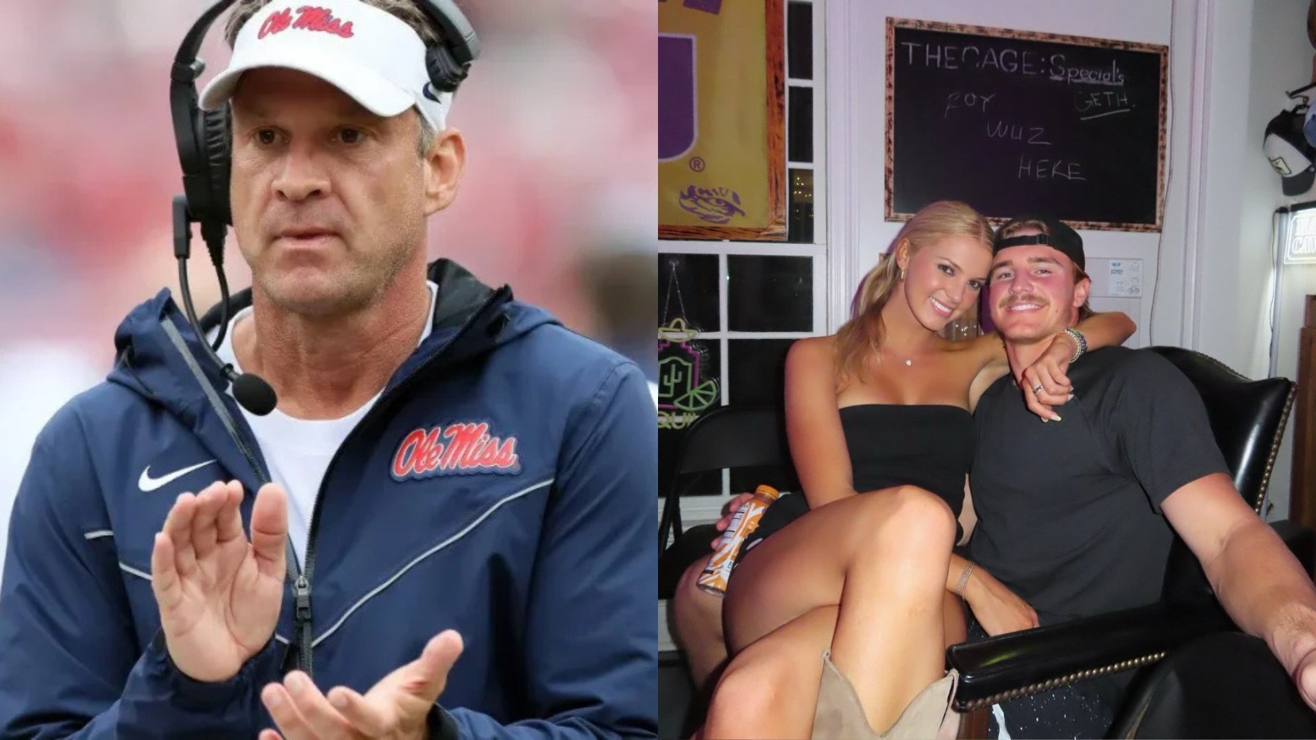 Lane and Landry Kiffin, Whit Weeks. - Source: Imagn, https://www.instagram.com/p/DO6VLqjgNAQ/?img_index=2