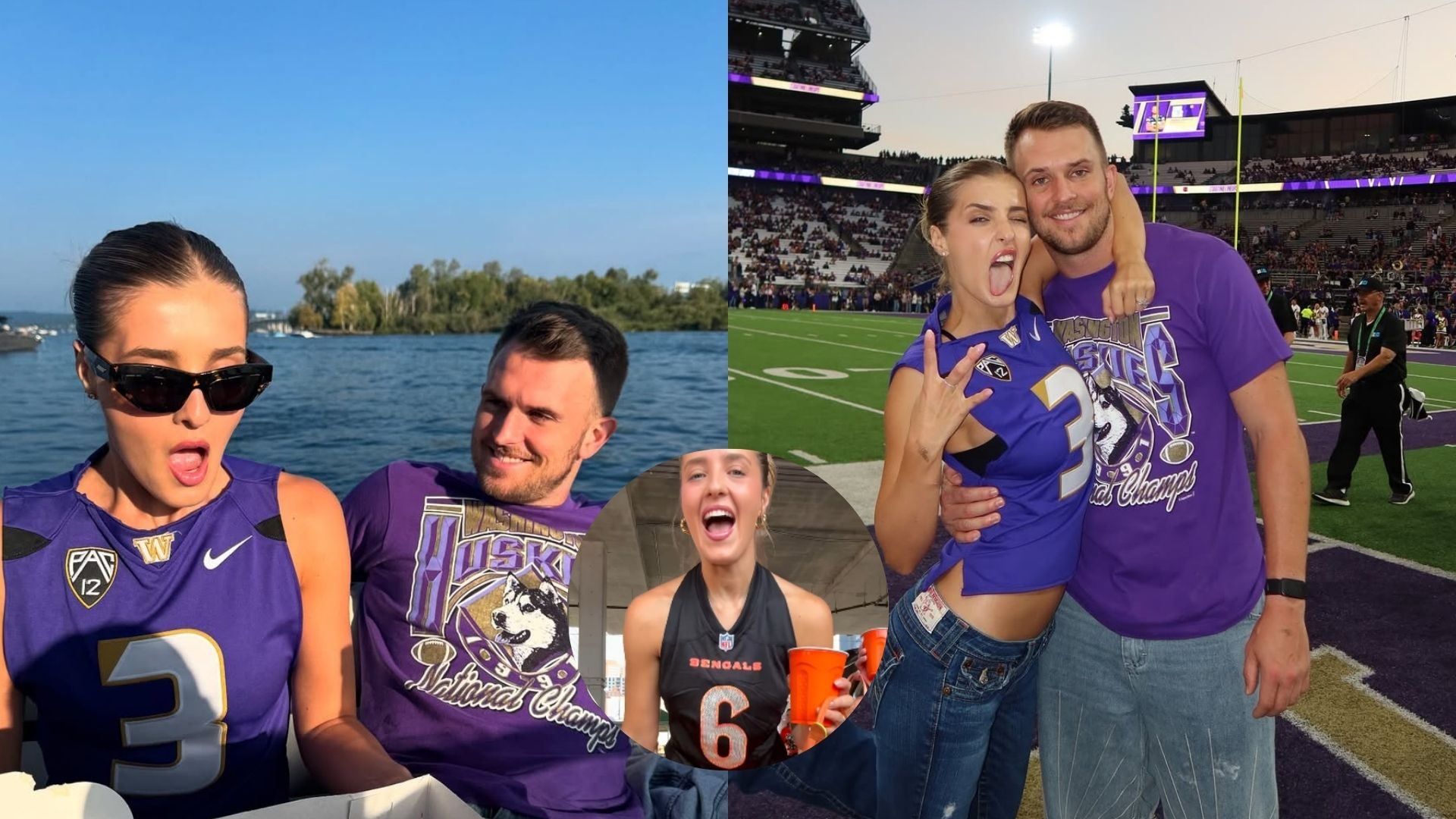 Look: Jake Browning’s Fiancée Staphanie Dons ‘Bedazzled’ Backless Top With Orange Pants for Jaguars Showdown