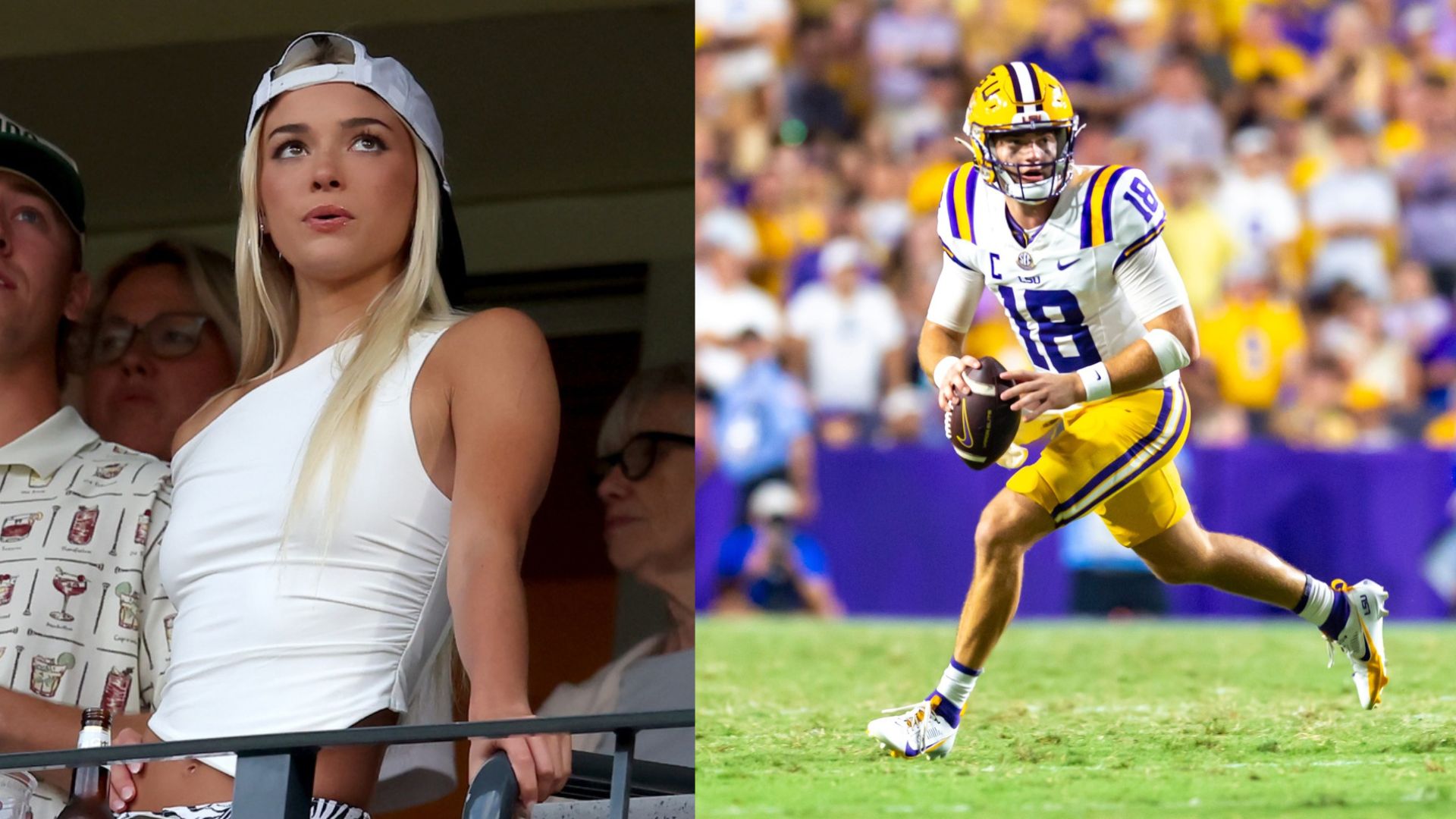LSU Football Superfan Olivia Dunne Poses in Dazzling Gold Mini Dress at SEC Showdown vs Florida