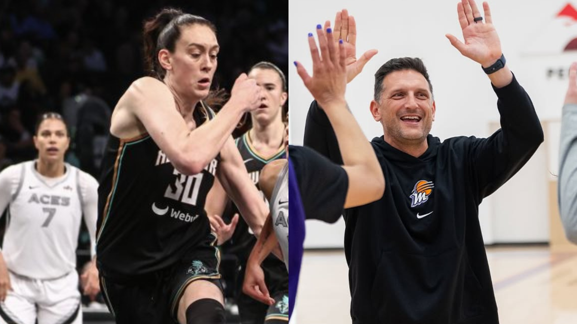 Breanna Stewart and Nate Tibbets. - Source: Imagn, https://www.instagram.com/p/DLLPlqyBtUp/?hl=en