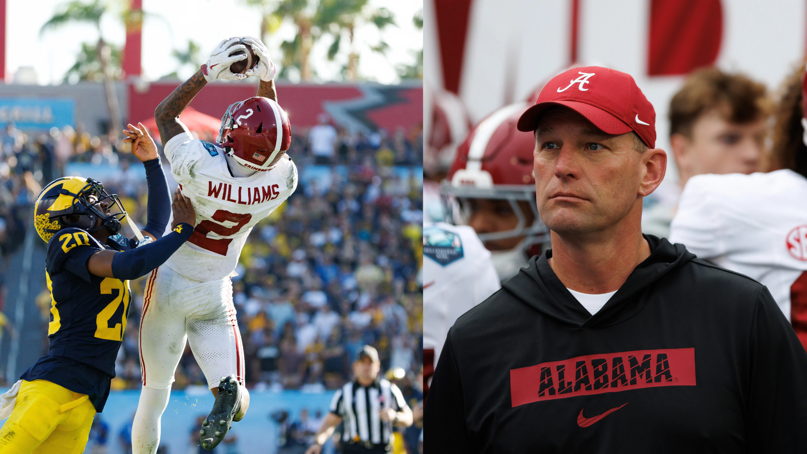 After a tough start to 2025, Ryan Williams could move on from Alabama. Here's where he might land. (Photo Credits: IMAGN)