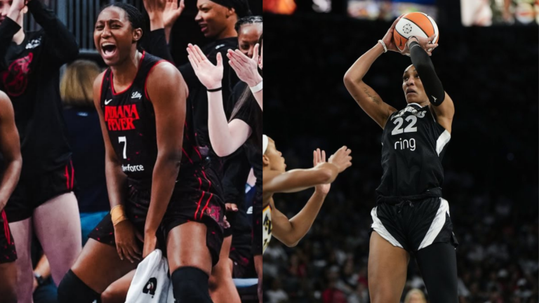 Aliyah Boston and A'ja Wilson. - Source: Imagn