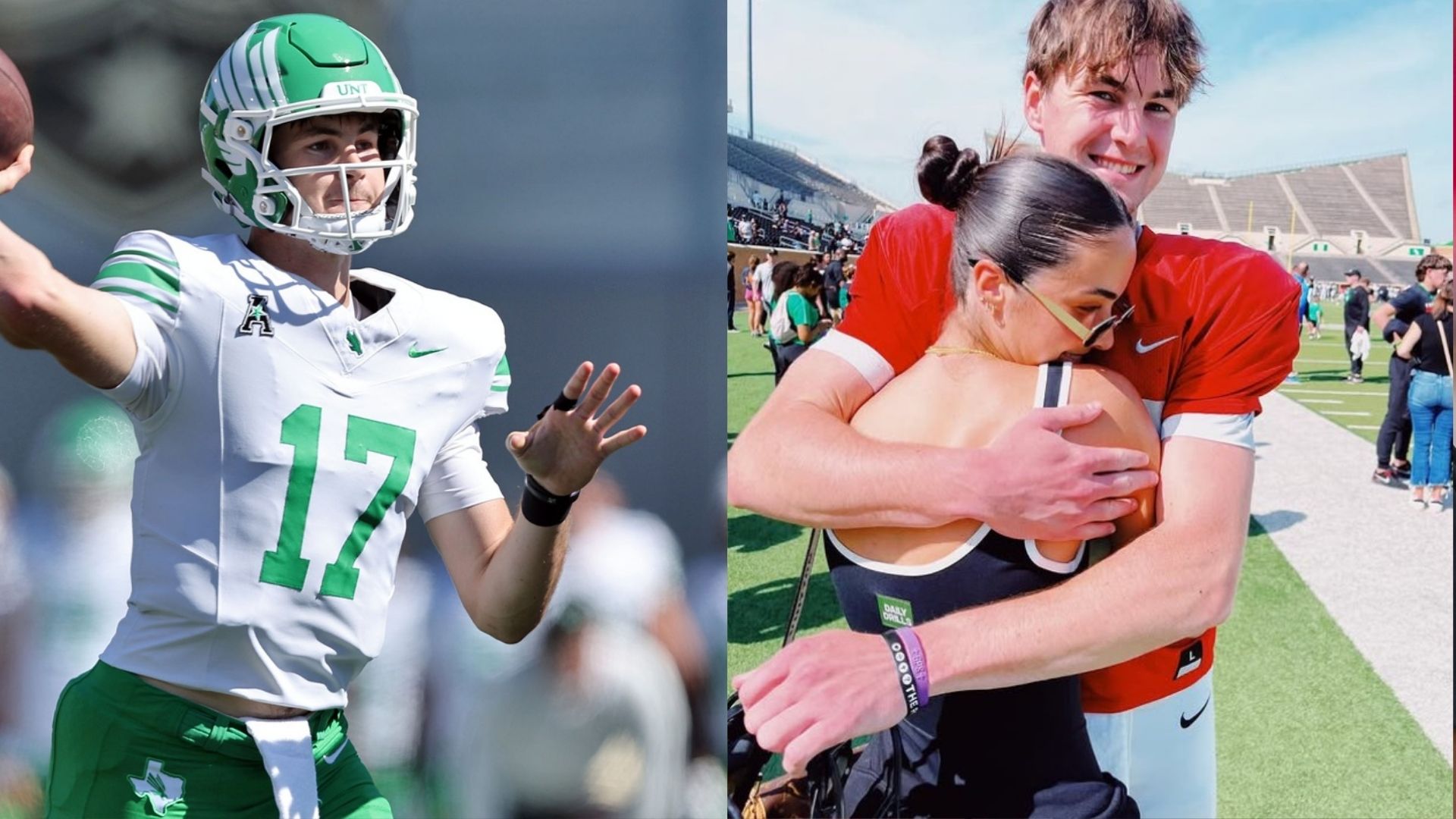 5 Times UNT QB Drew Mestemaker and GF Lillian Clark Gave Fans Diehard Couple Goals