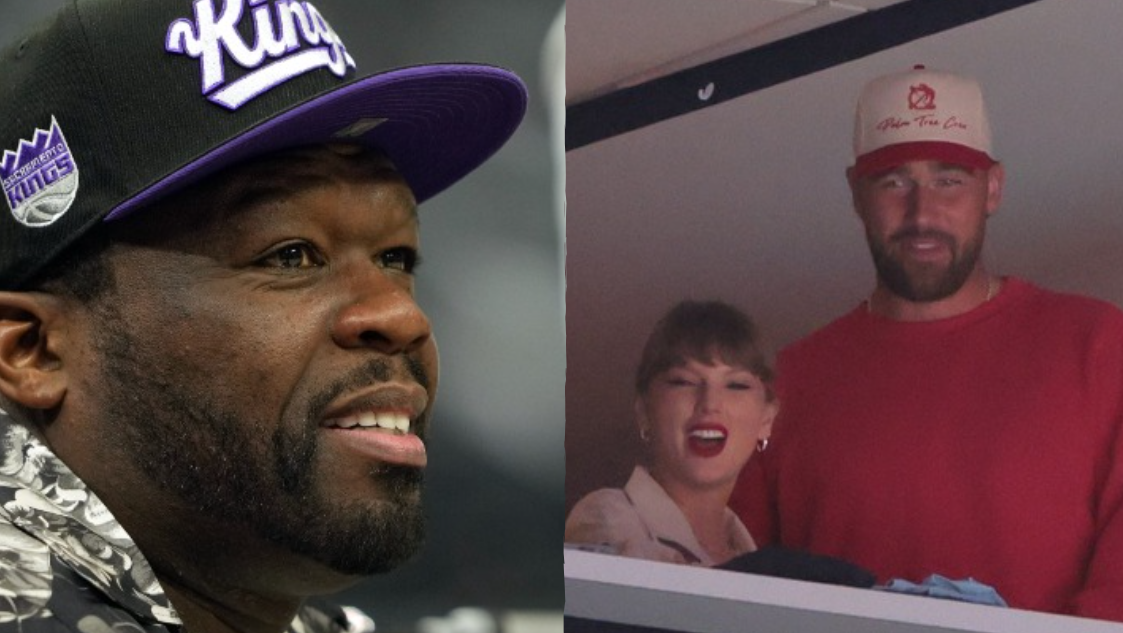 50 Cent Bluntly Disses Travis Kelce’s Ex Nicole While Gushing Over Relationship With Taylor Swift Days After Engagement